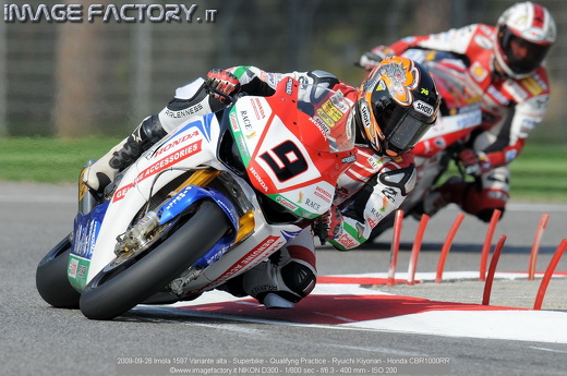 2009-09-26 Imola 1597 Variante alta - Superbike - Qualifyng Practice - Ryuichi Kiyonari - Honda CBR1000RR